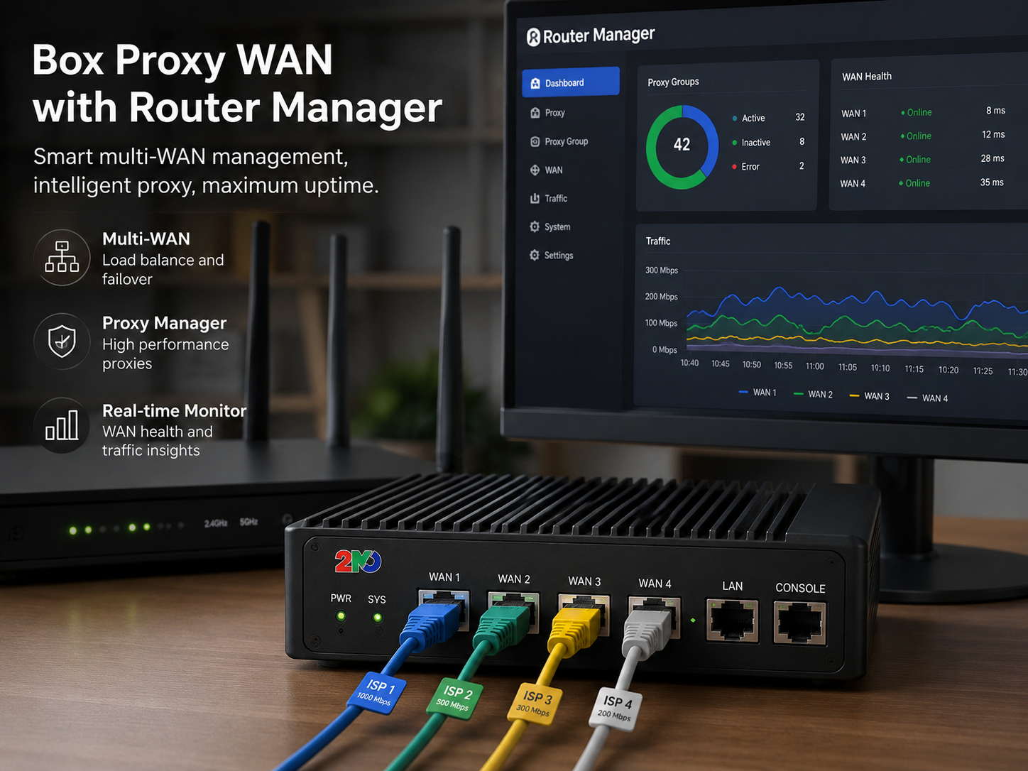 Giải Pháp Xây Dựng Box Proxy WAN Chuyên Nghiệp Trọn Gói Với Router Manager